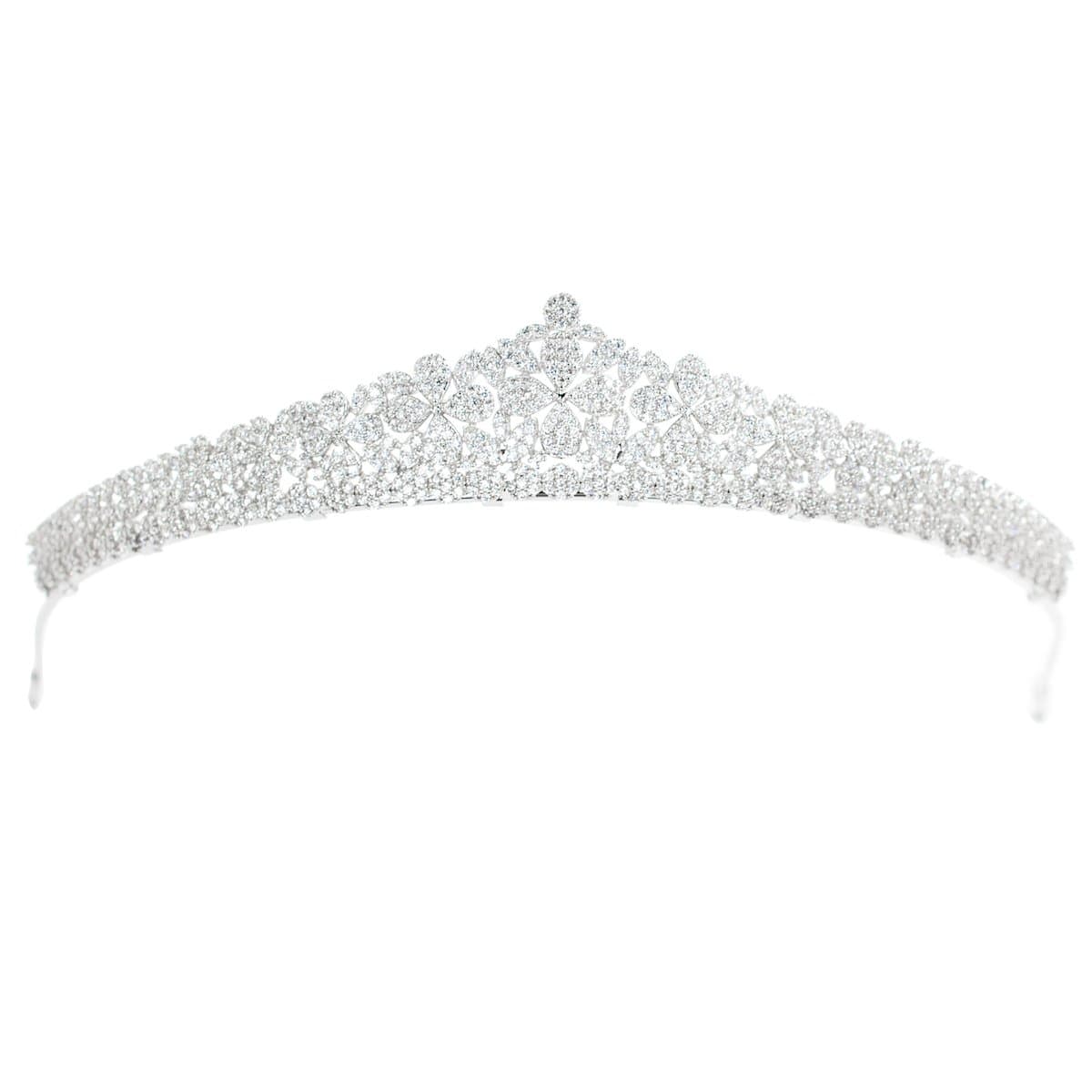 Crystal Cubic CZ Wedding Bridal Royal Tiara Crown Women Hair Accessories Jewelry CH10105