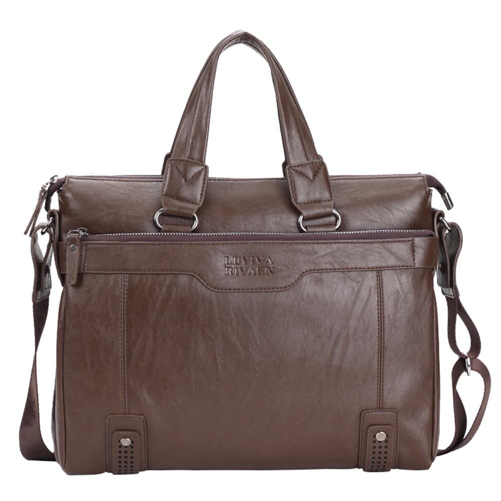LUVE Men's Classic Laptop Business Casual Messeager Bag Briefcase
