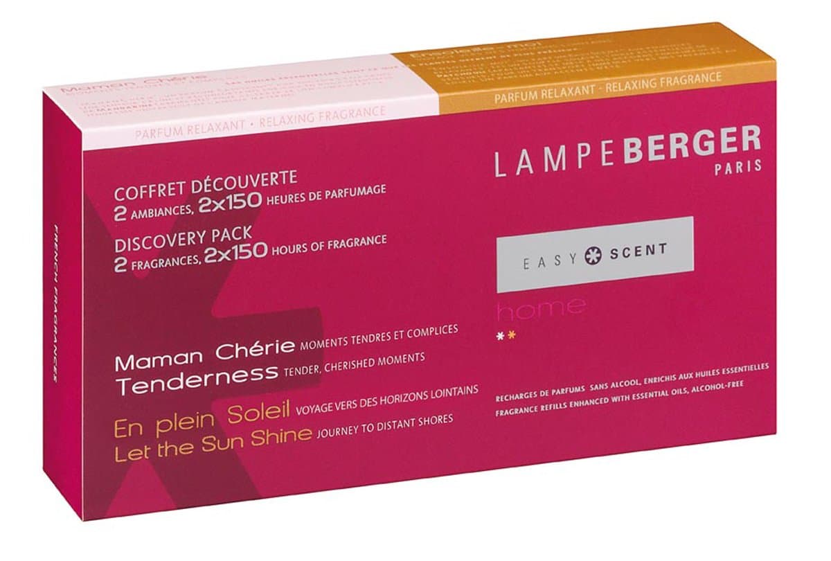 Easy Scent by Lampe Berger Home Recharge Tenderness and Let The Sunshine Aromatherapy Candle, Dual Pack