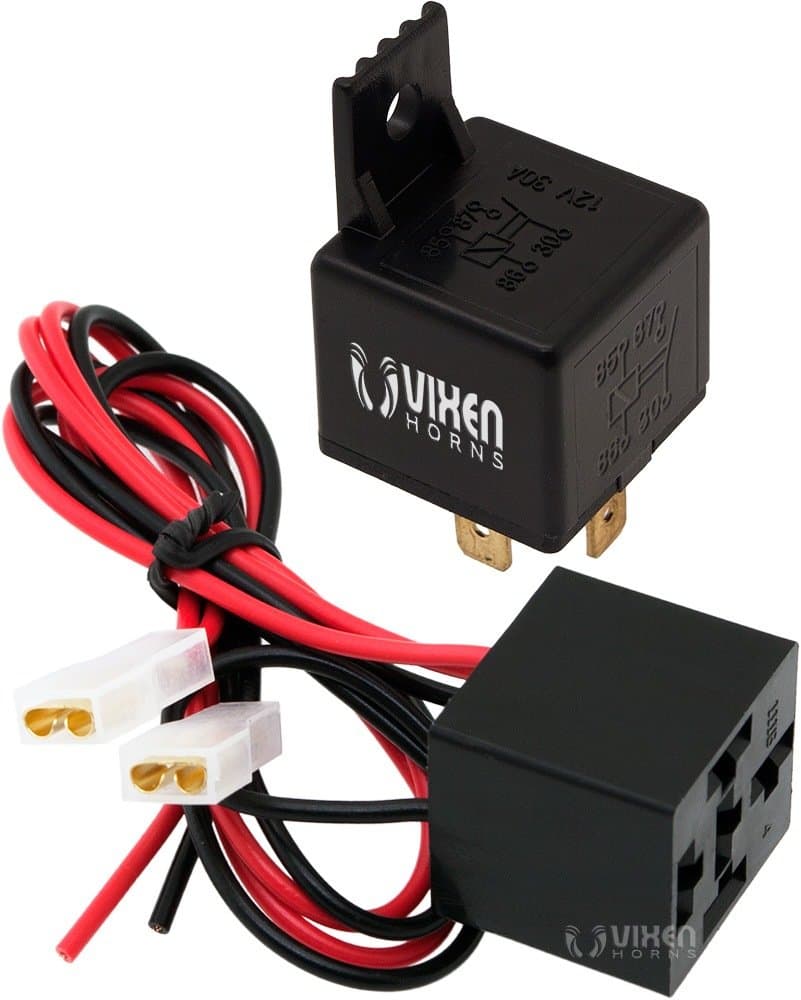 Vixen Horns4-PIN Horn Relay 30A/12V with 4-PIN Pre-Wired Quick Connect Relay Plug/Socket VXK7801