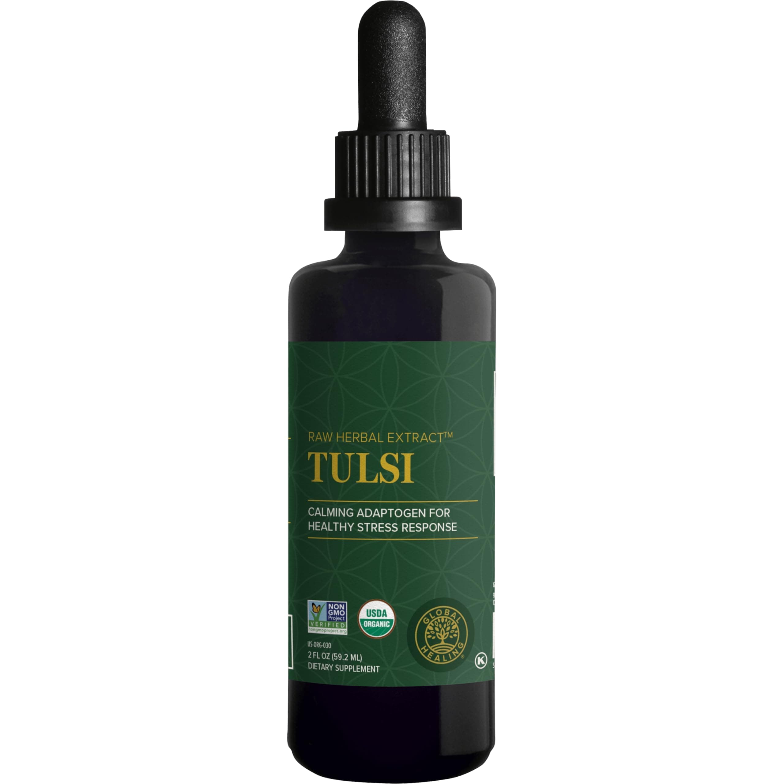 Global Healing Center Centre Organic Tulsi (Holy Basil) Raw Herbal Extract (60ml)