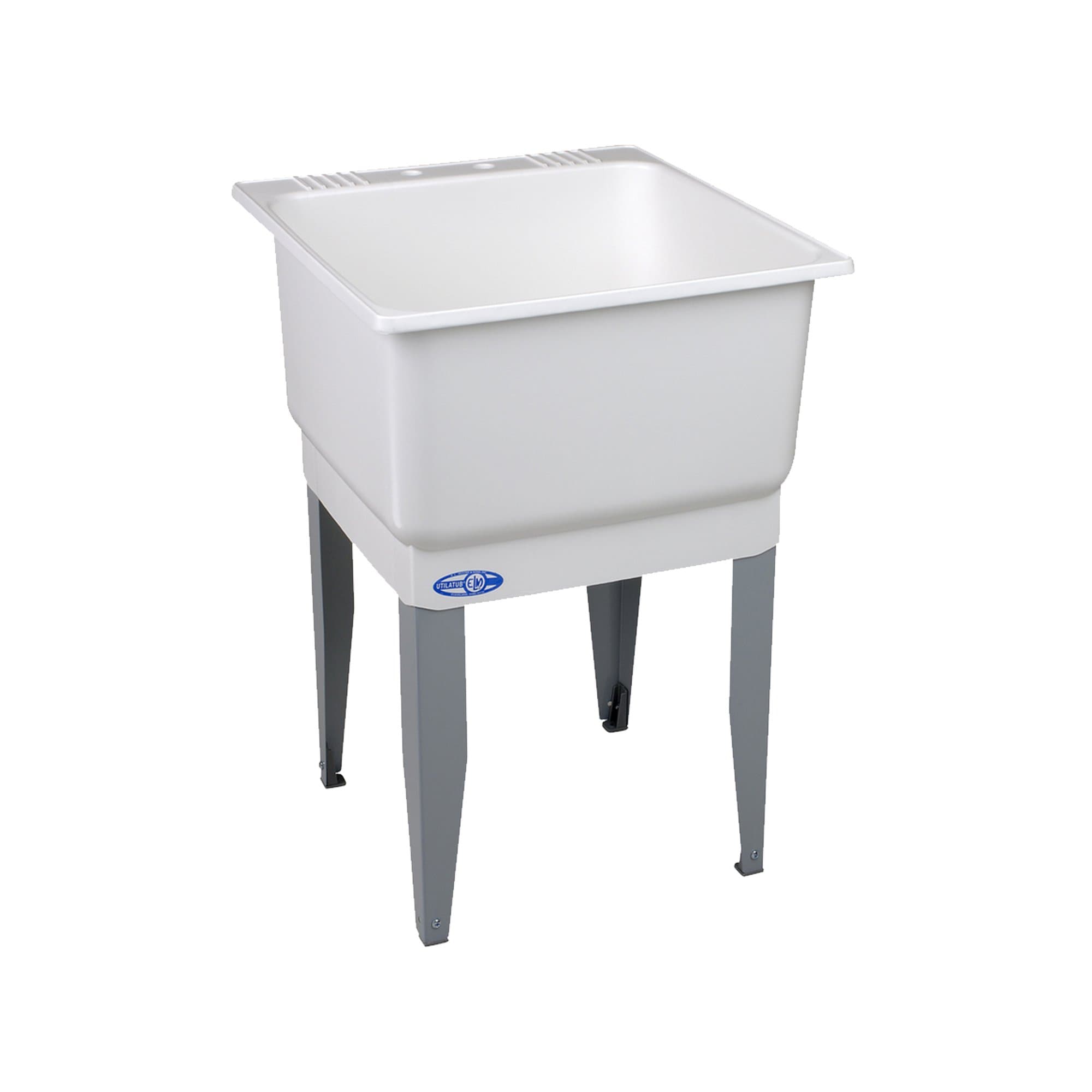 Mustee14 Utilatub Laundry Tub Floor Mount, 25-Inch x 23-Inch, White by Mustee