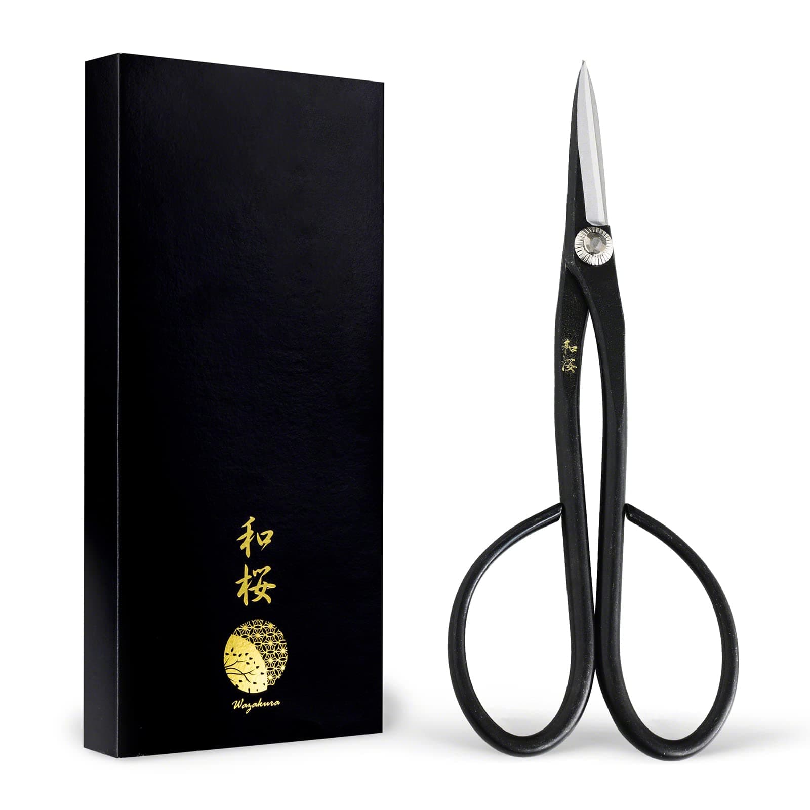 Wazakura Yasugi Steel Series Satsuki Bonsai Trimming Scissors, Made in Japan 7inch (180mm), Japanese Garden Snip Tools, Bonsai Tree Branch Leaf Pruning Shears - Yasugi Steel Satsuki Scissors
