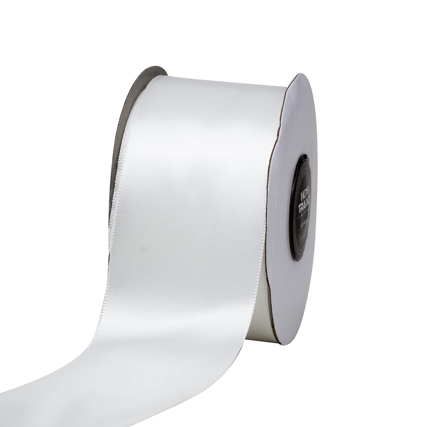 NOYI TRAXD 20 Yards Off White 2 inch Wide Double Faced Polyester Satin Ribbon for Craft,Wedding,Gift Wrapping,Bow Making & Other Projects