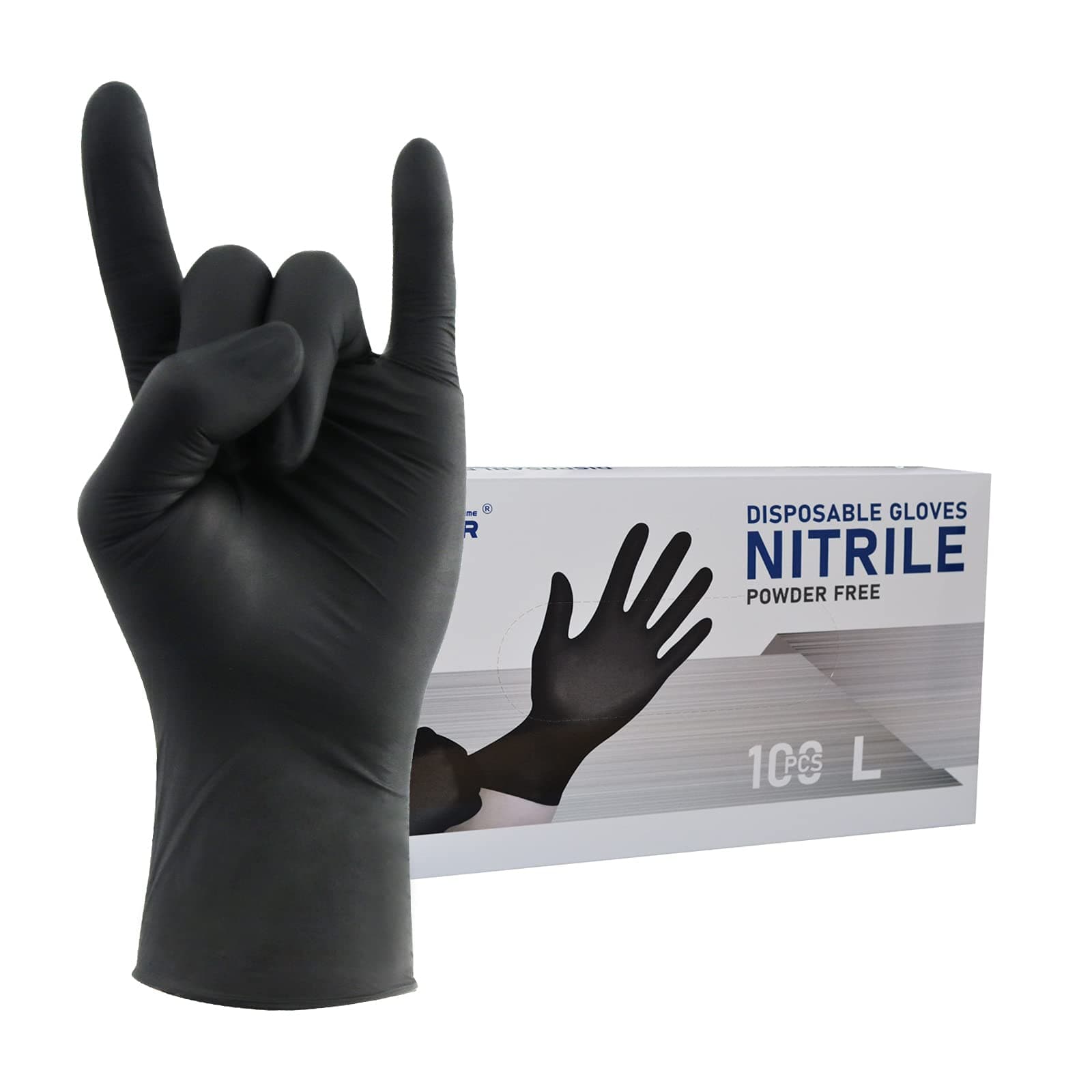 Wostar Nitrile Disposable Gloves Powder & Latex Free 4mil Touch Screen Disposable Non-Sterile Nitrile Exam Gloves