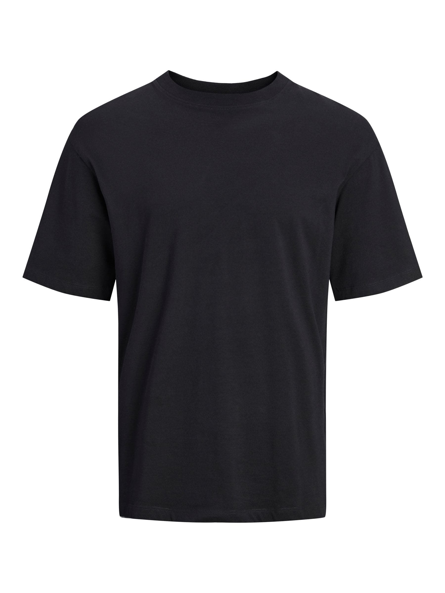JACK & JONES Male T-Shirt Plain T-Shirt, Black, M