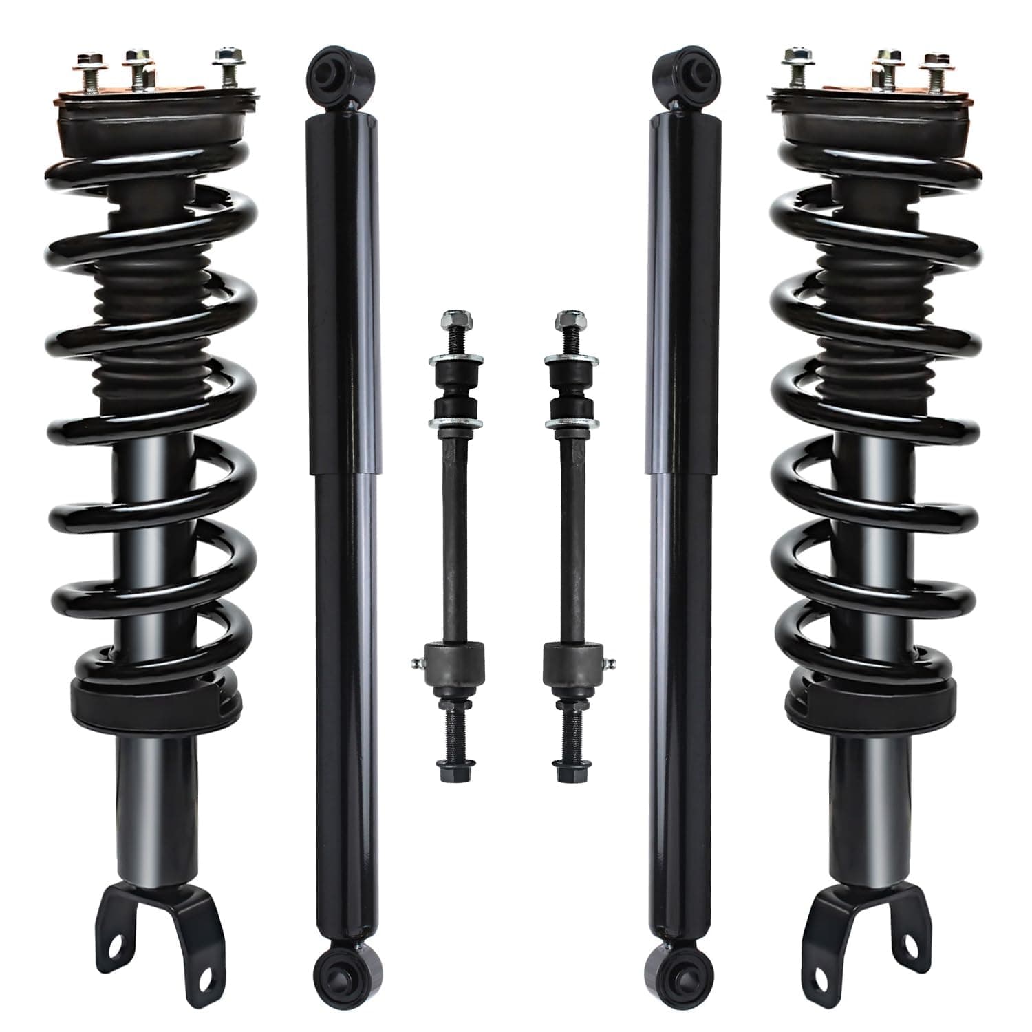 Detroit Axle - 4WD Suspension Kit for 09-10 Dodge Ram 1500, 11-18 Ram 1500, Front Struts & Coil Spring Sway Bars Rear Shock Absorbers 2009 2010 2011 2012 2013 2014 2015 2016 2017 2018 Replacement