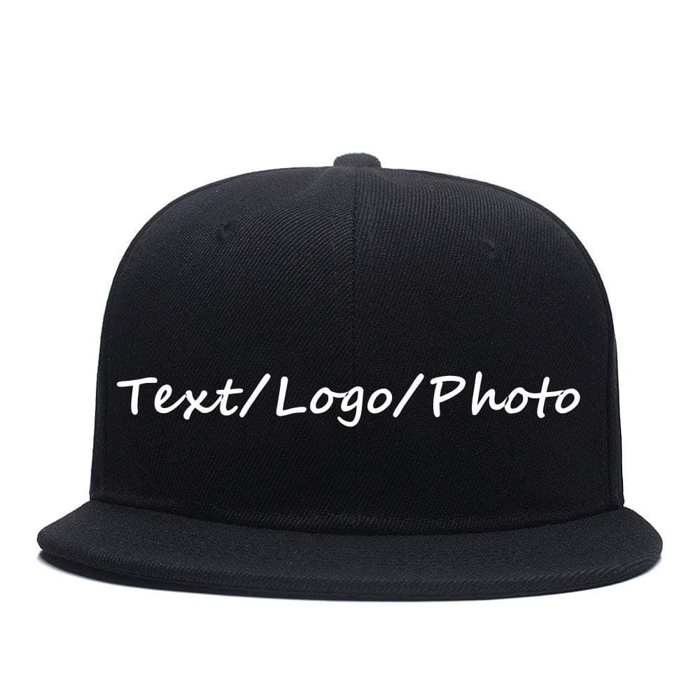 Men Women Hip Hop Plain Snapback Hats Personalized Flat Brim Outdoors Sun Visors Add Picture/Text/Logo Custom Baseball Caps