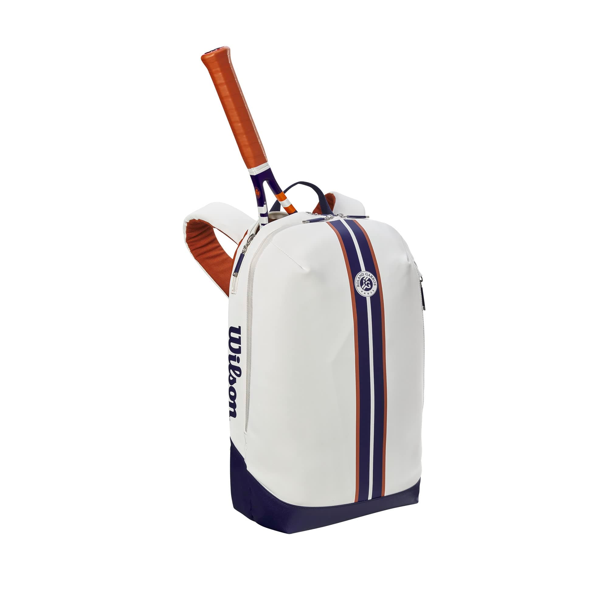 Roland Garros Super Tour Tennis Backpack - Navy/White, Holds up to 2 Rackets
