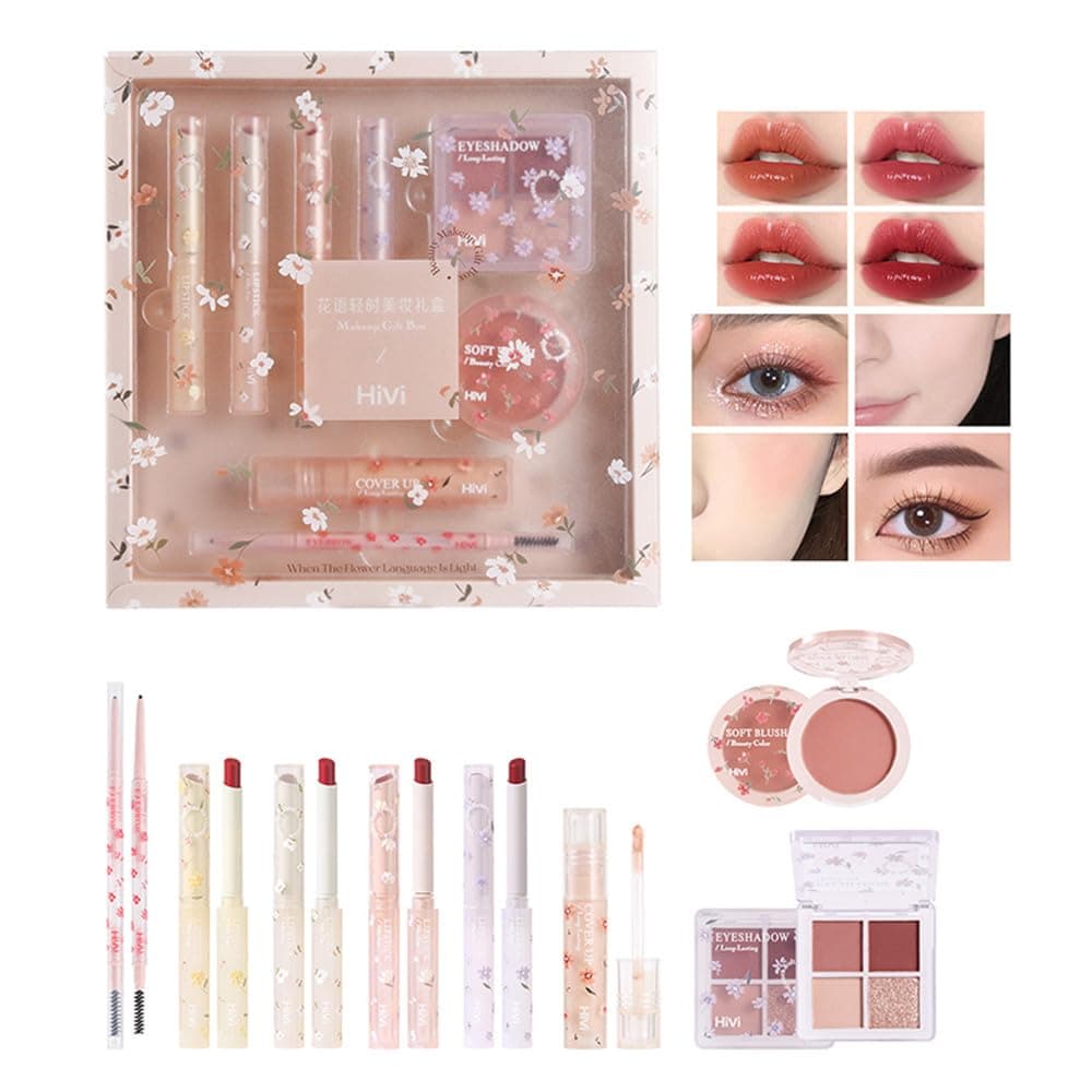 All in One Makeup Kit, 8-Piece Women Complete Makeup Kit, a Must-Have Gift Set for Beginners or Professional Makeup Sets Beginners.