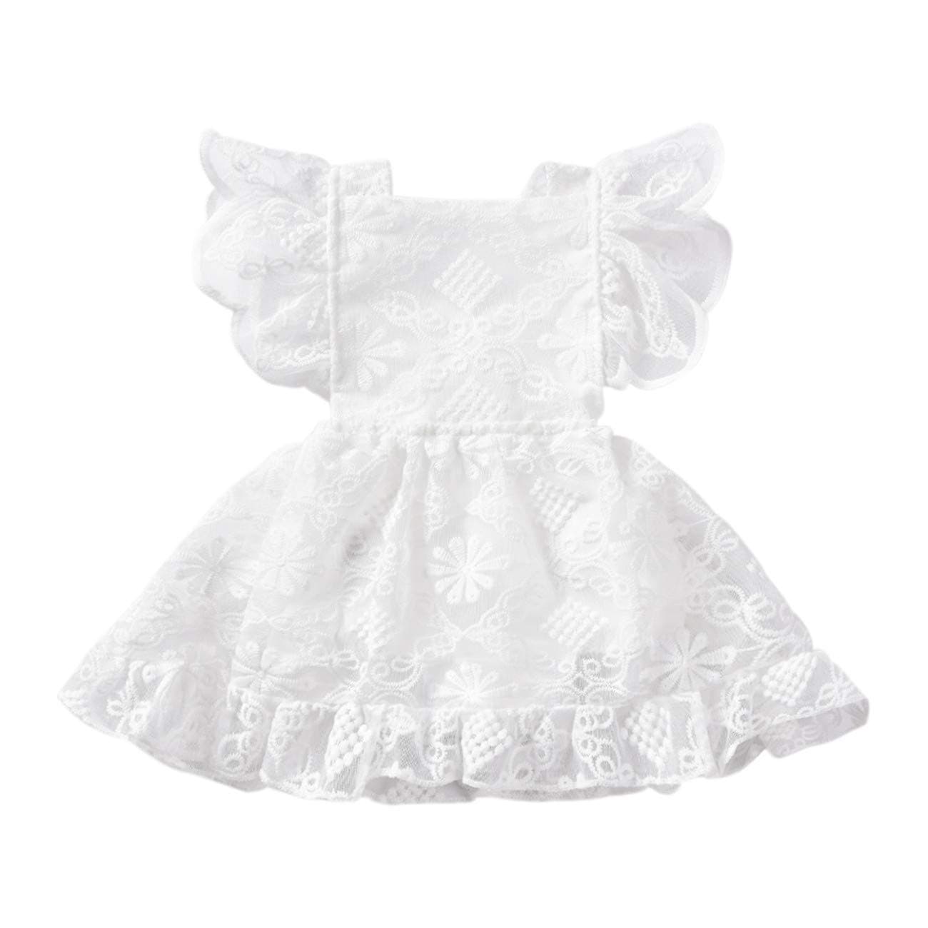 AalizzwellBaby Girl Lace Dress, Princess Dress Tulle White Party Wedding Summer Dress Clothes
