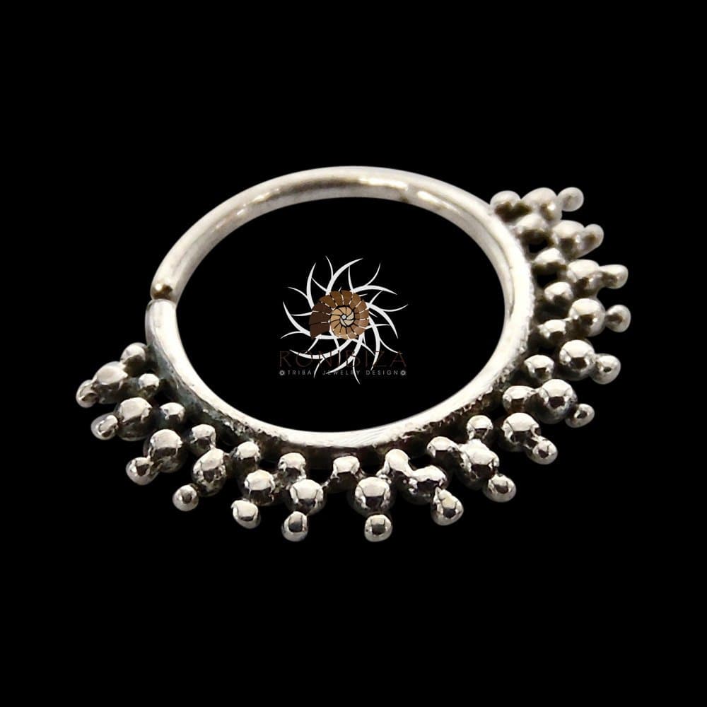 Silver Nose Ring - Silver Nose Hoop - Indian Nose Ring - Tribal Nose Ring - Nose Jewelry - Nose Piercing - Tiny Nose Ring - Nostril Jewelry - Nostril Ring - Piercing Jewelry