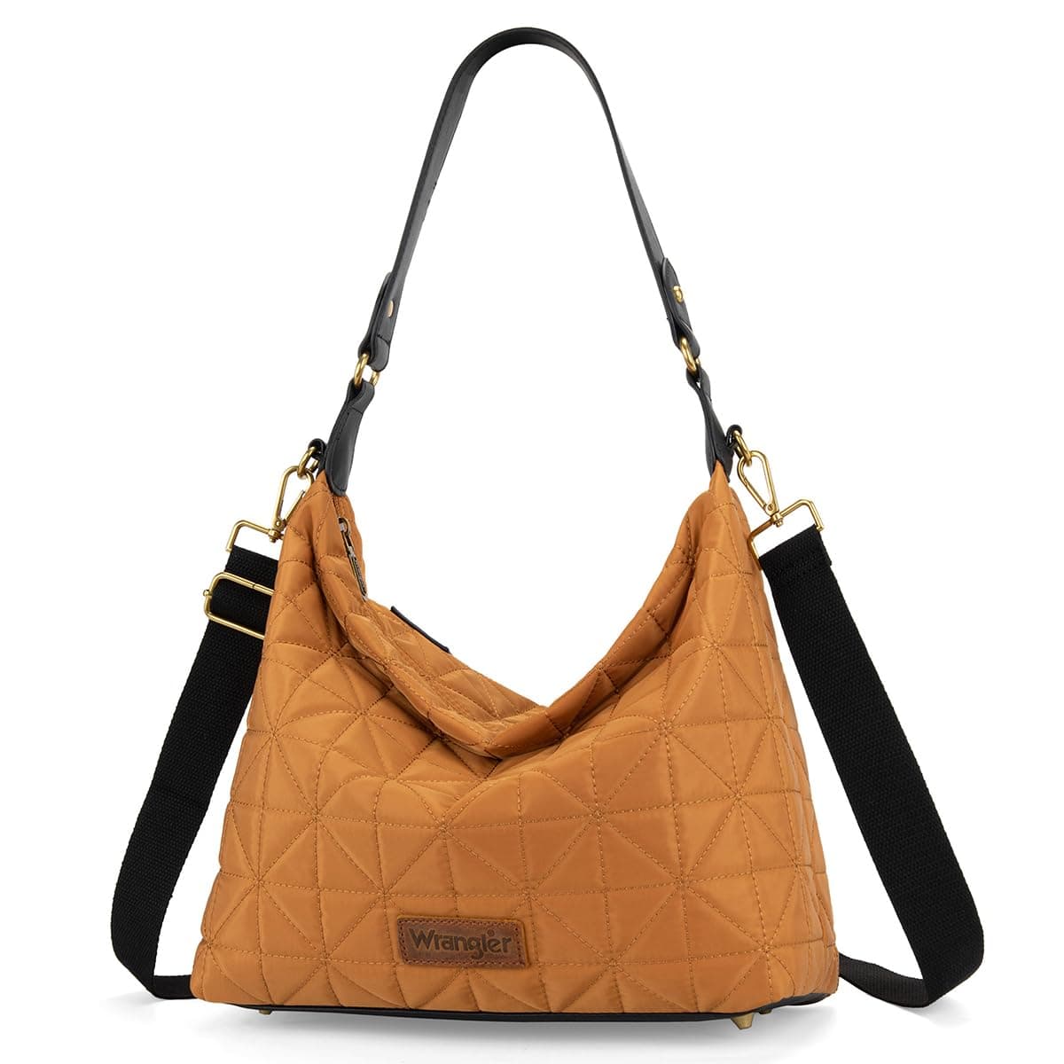 Wrangler Quilted Hobo Crossbody Bag for Women Lightweight Carryall Tote Purse