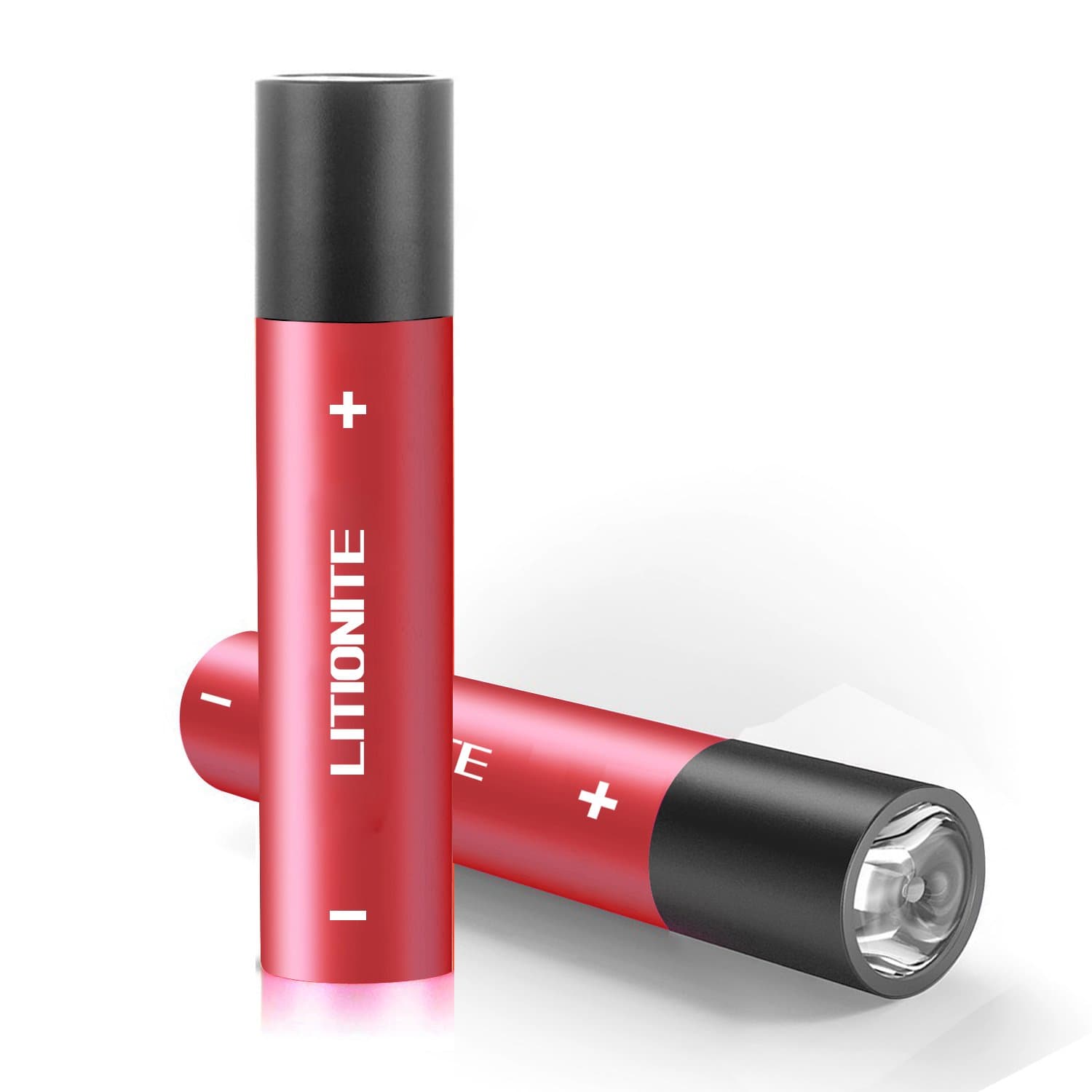 Litionite® Blaze 3200mAh Aluminium Mini Power Bank - 3 in 1 Charger USB + Torch + Carabiner Keychain - Portable Micro USB External Extended Backup Battery for Outdoor Camping - Compatible for Smartphone and Tablet (Red)