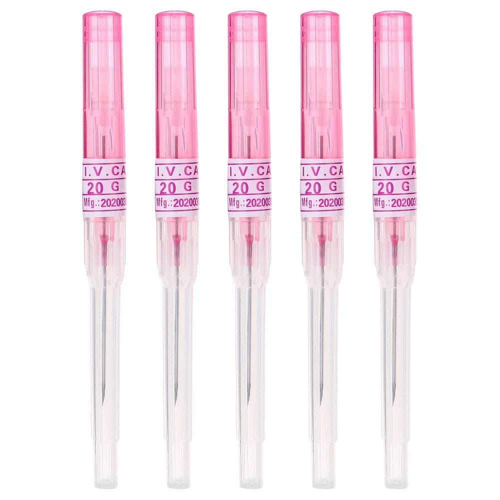 Piercing Needles,New Star 5PCS 20G Gauge Steel Catheter Piercing Needles Supply