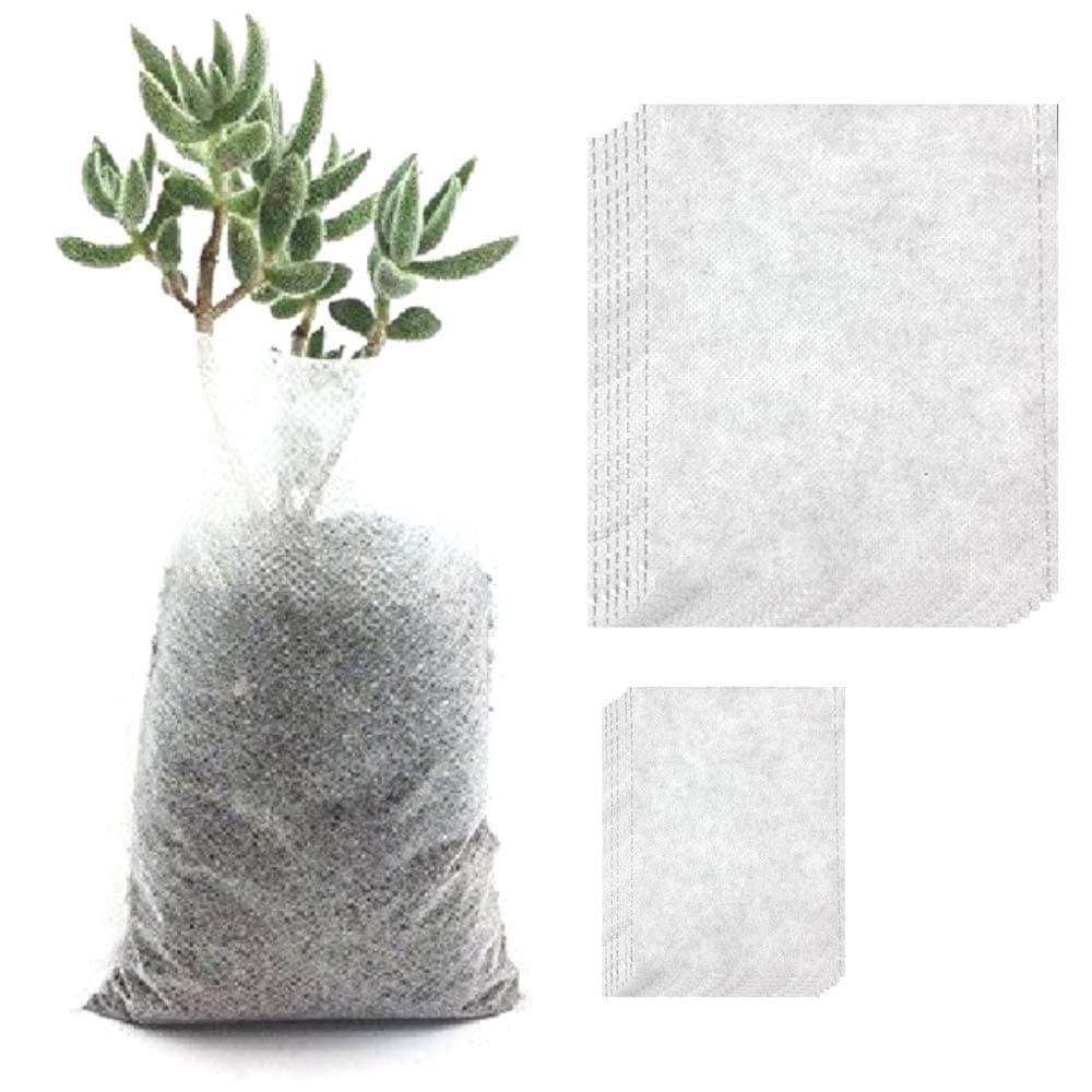 DREMINOVA 200Pcs Premium Biodegradable Nursery Plant Grow Bags Non-Woven Degradable Fabric Seedling Raising Pots for Baby Plant Planter Planting Transplanting Root Plant Bags