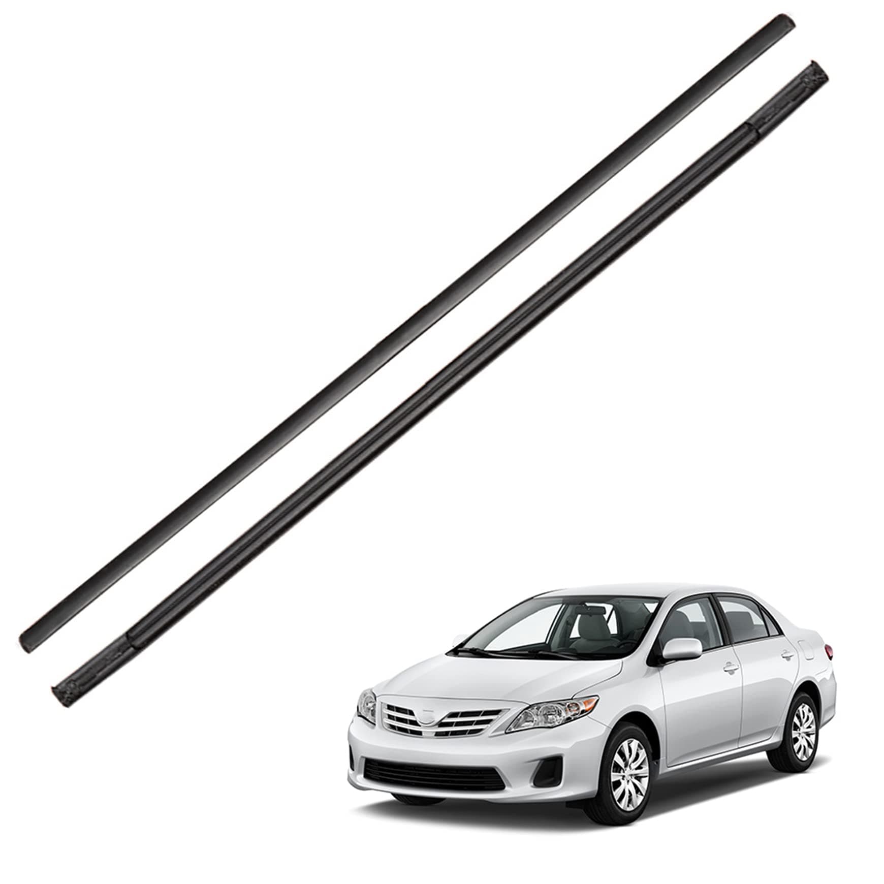 Silscvtt Roof Trim Molding Kit Sealing Strip Black Replacement for 2009-2013 Corolla