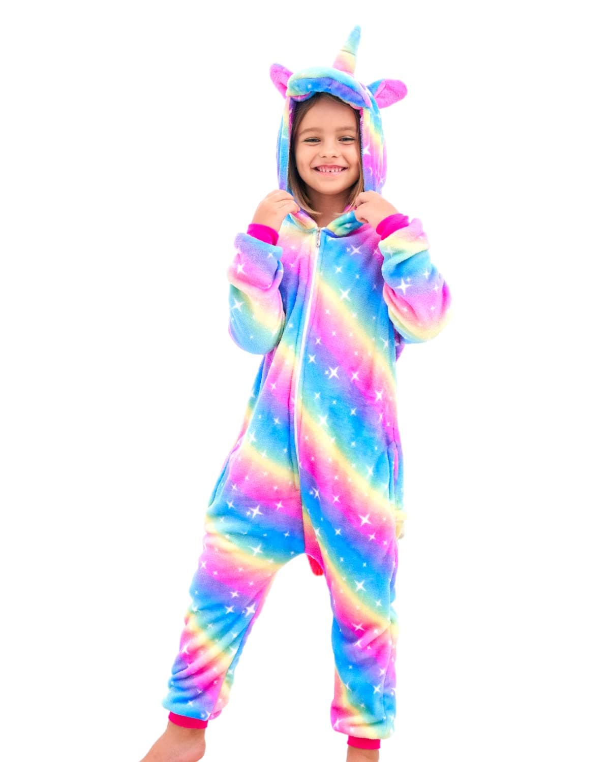 Girls Unicorn Sleepsuit Kids Unicorn Onesie Pyjamas