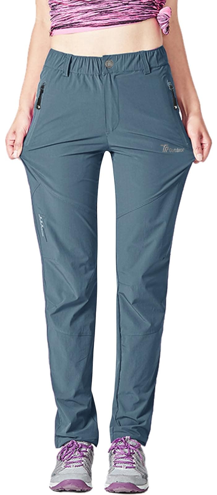 RdrukoWomen's Outdoor Hiking Pants Lightweight Quick Dry Water Resistant Travel Fishing Pants with Pockets