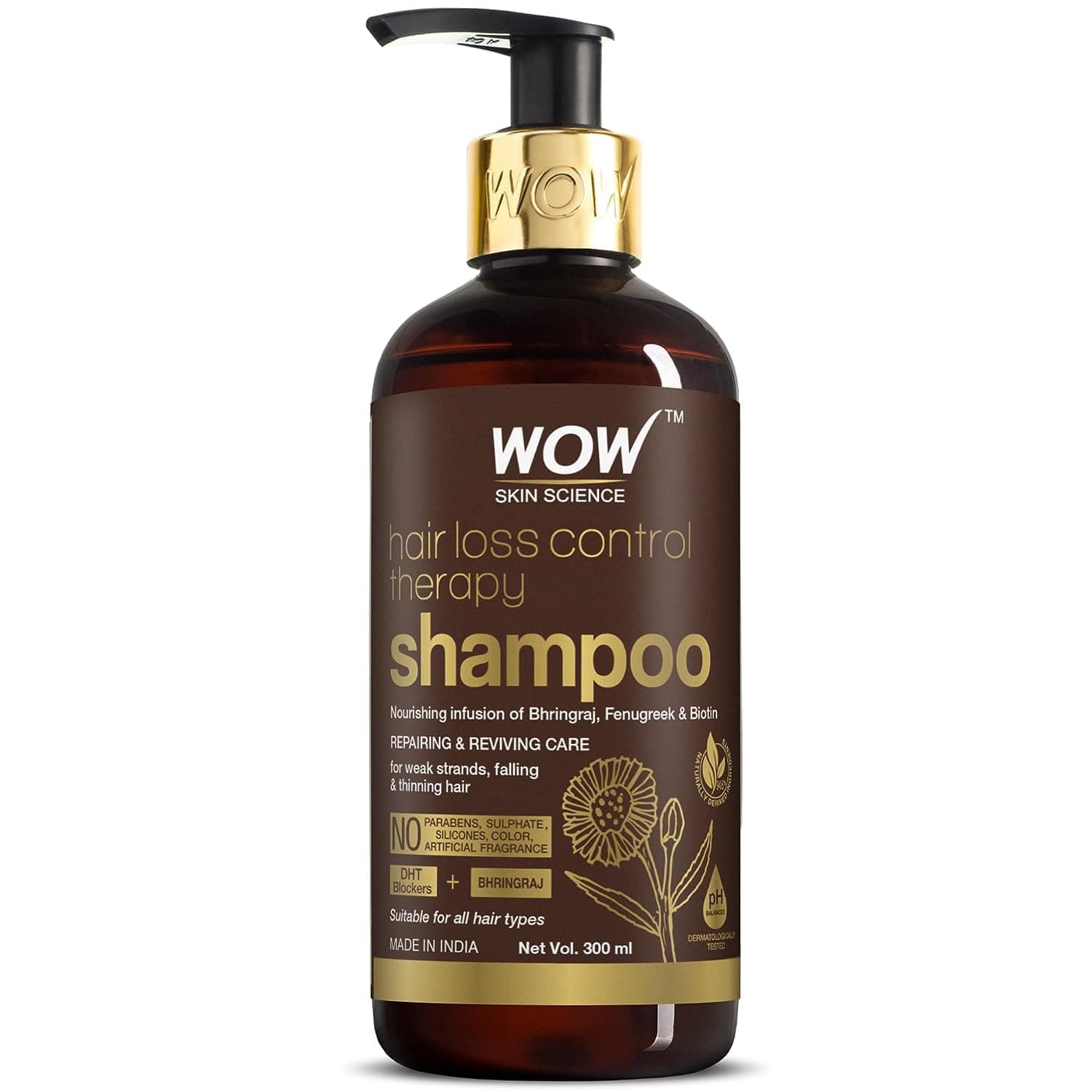 WOW Skin Science Hair Loss Control Therapy Shampoo - 300 Ml, 0.39 Grams