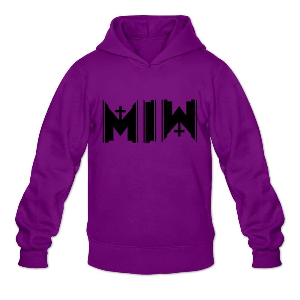 WYBU Men's Motionless In White Long Sleeve Hoodies White,100% Organic Cotton