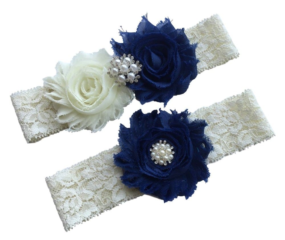 DaddasprincessWedding Garter Ivory Bridal Lace Plus Size Garter Something Blue