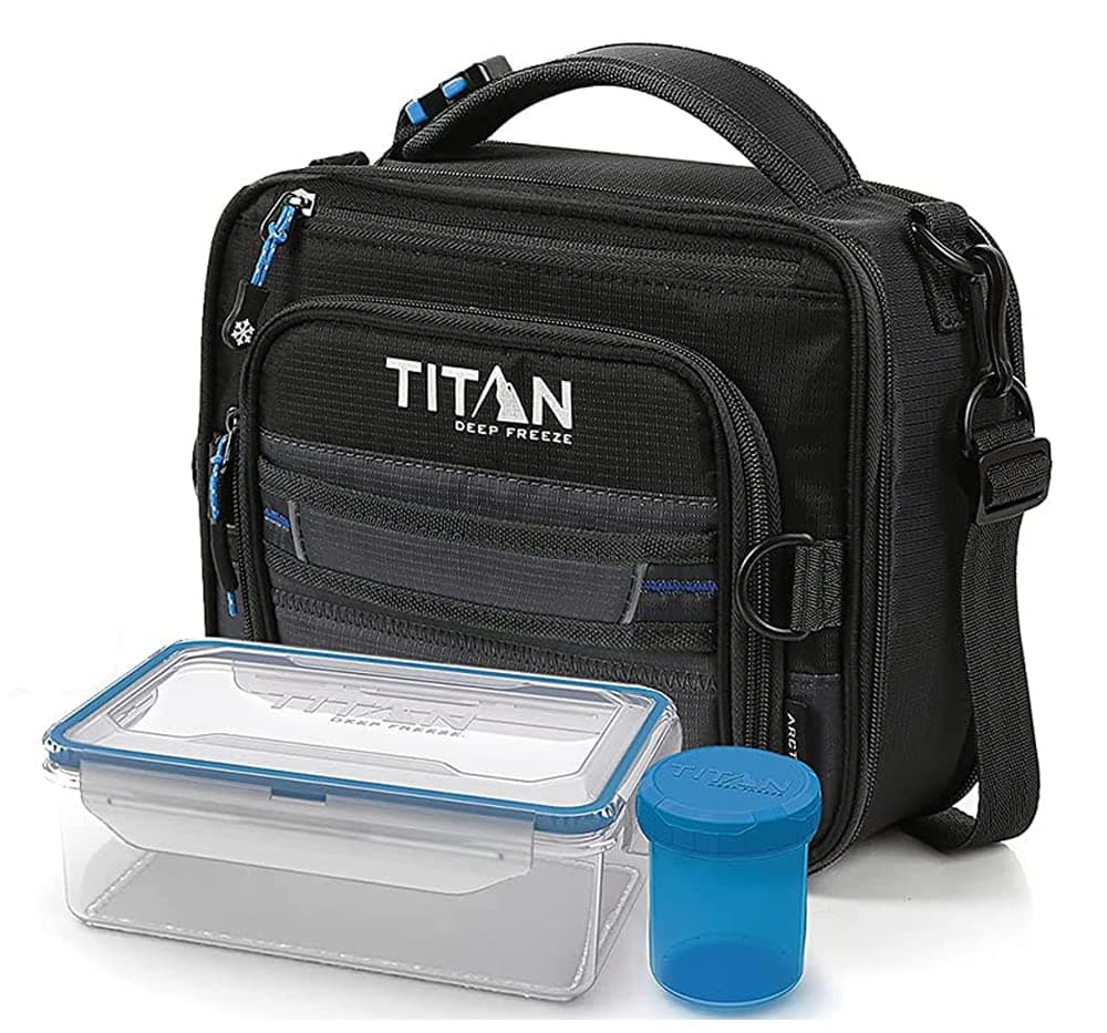 1356897 Artic Zone Titan Deep Freeze Lunch Bag Black, Plastic, 1 Kilogram