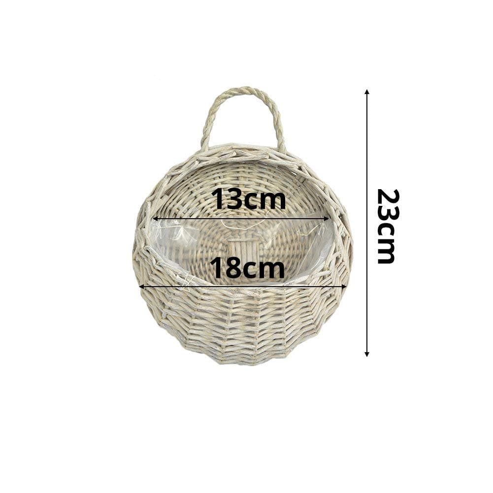 WOFALEGOGO Hanging Wicker Rattan Plant Pots, Plant Holder Rattan Vase Container for Home Office Decoration (S, Color 3)