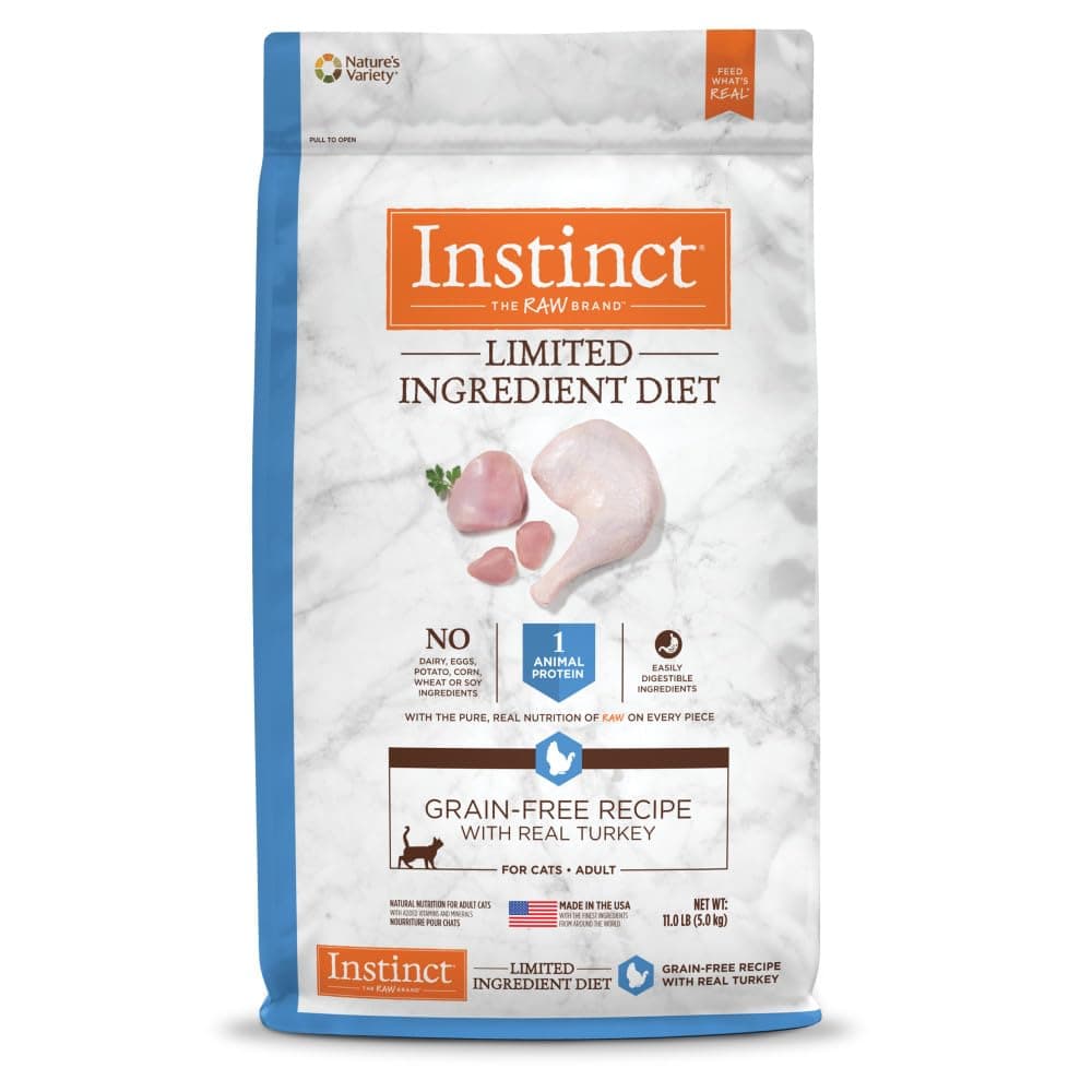 Instinct Limited Ingredient Diet, Natural Dry Cat Food, Grain Free Recipe - Real Turkey, 11 lb. Bag