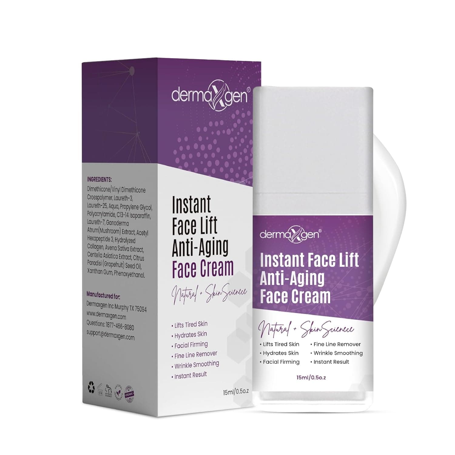 Instant Face Lift Cream – Anti-Aging Solution for Neck, Chest & Sagging Skin – Face Lift Cream Firming Instant for a Smoother, More Lifted & Refreshed Appearance – 0.5 oz / 15ml