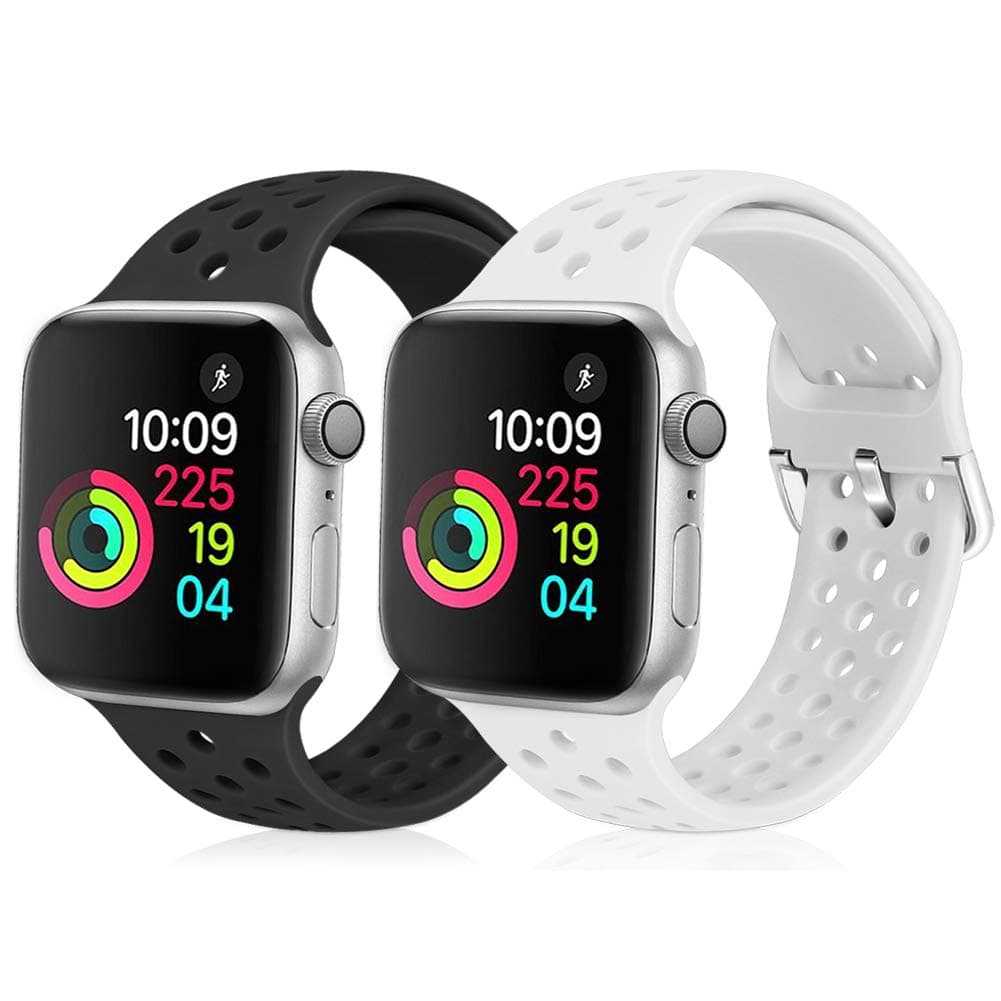 XFYELE Compatible with Apple Watch Band 38mm 40mm 42mm 44mm, Soft Silicone Replacement Strap Compatible for iWatch Series 6, 5, 4, 3, 2, 1 for Women and Men