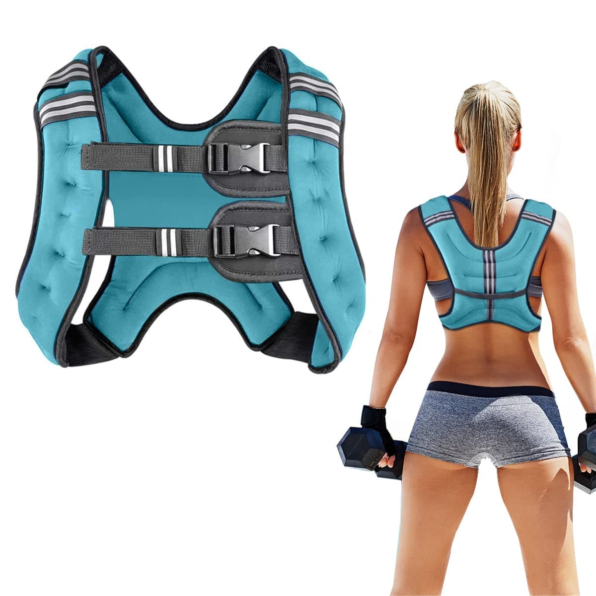 ProdigenRunning Weight Vest for Men Women Kids 8 12 16 20 Lbs Weights Included, Body Weight Vests for Training Workout, Jogging, Cardio, Walking, Elite Adjustable Weighted Vest Workout Equipment