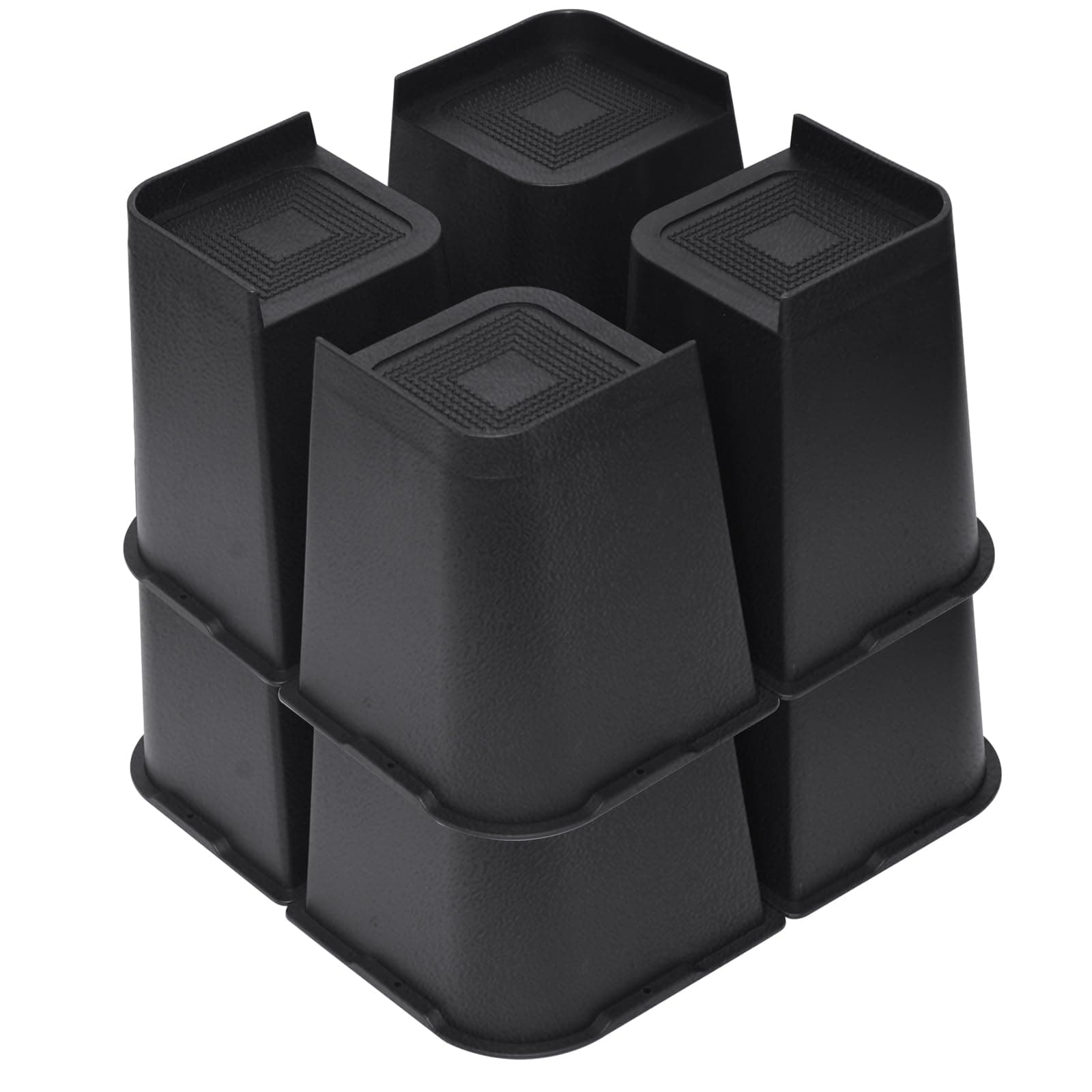 Bed Risers Heavy Duty, Oversized Furniture Risers, Support Up to 6000 Lbs, Lift 8 inch for Couch, Sofa, Table,Chair (Black 8 Pack, 8 inch)
