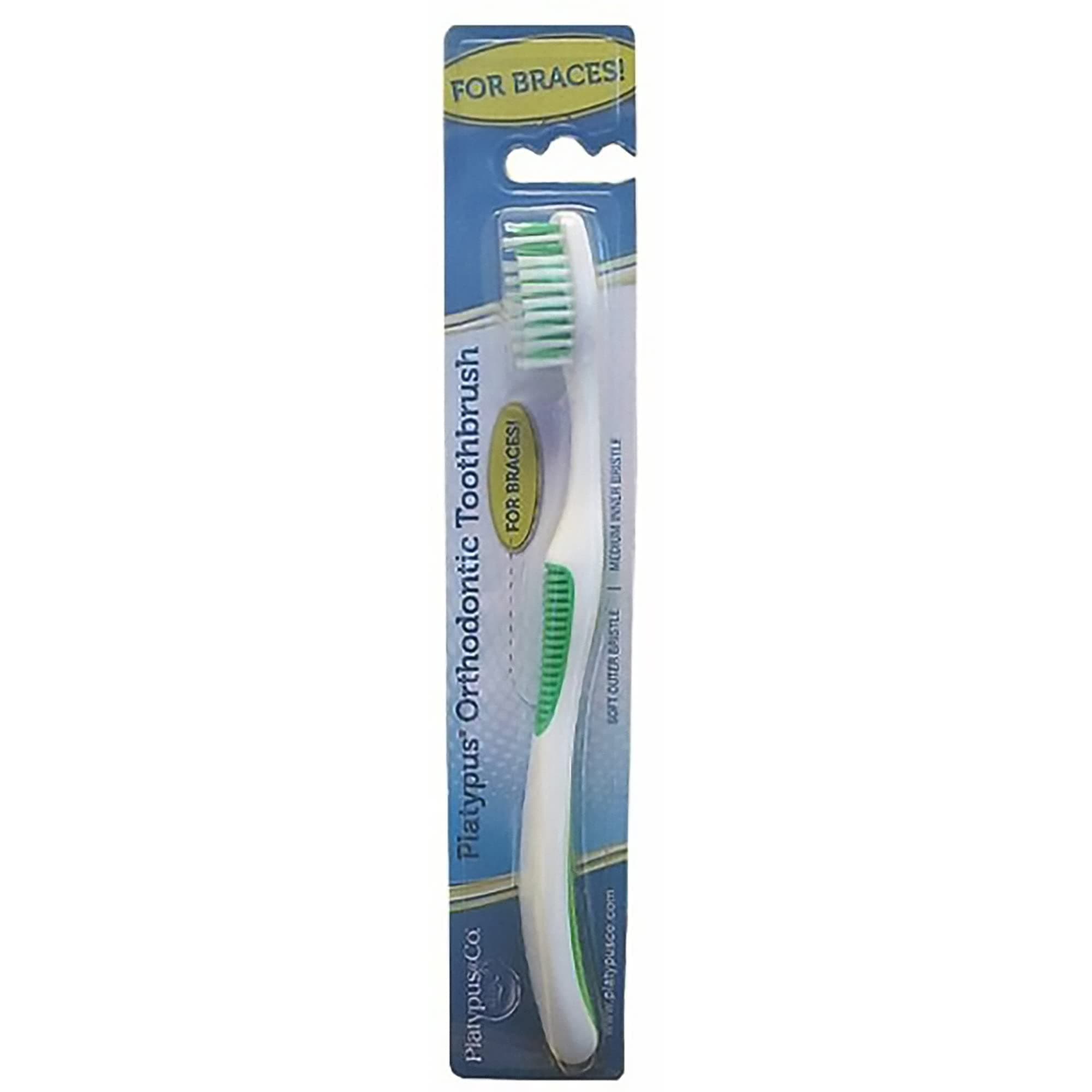 Orthodontic Toothbrush for Braces | Soft Bristle Braces Toothbrush for Adults & Kids | Angled Bristles for Better Access Around Brackets and Archwires, Comfort Silicone Grip | 1 Count