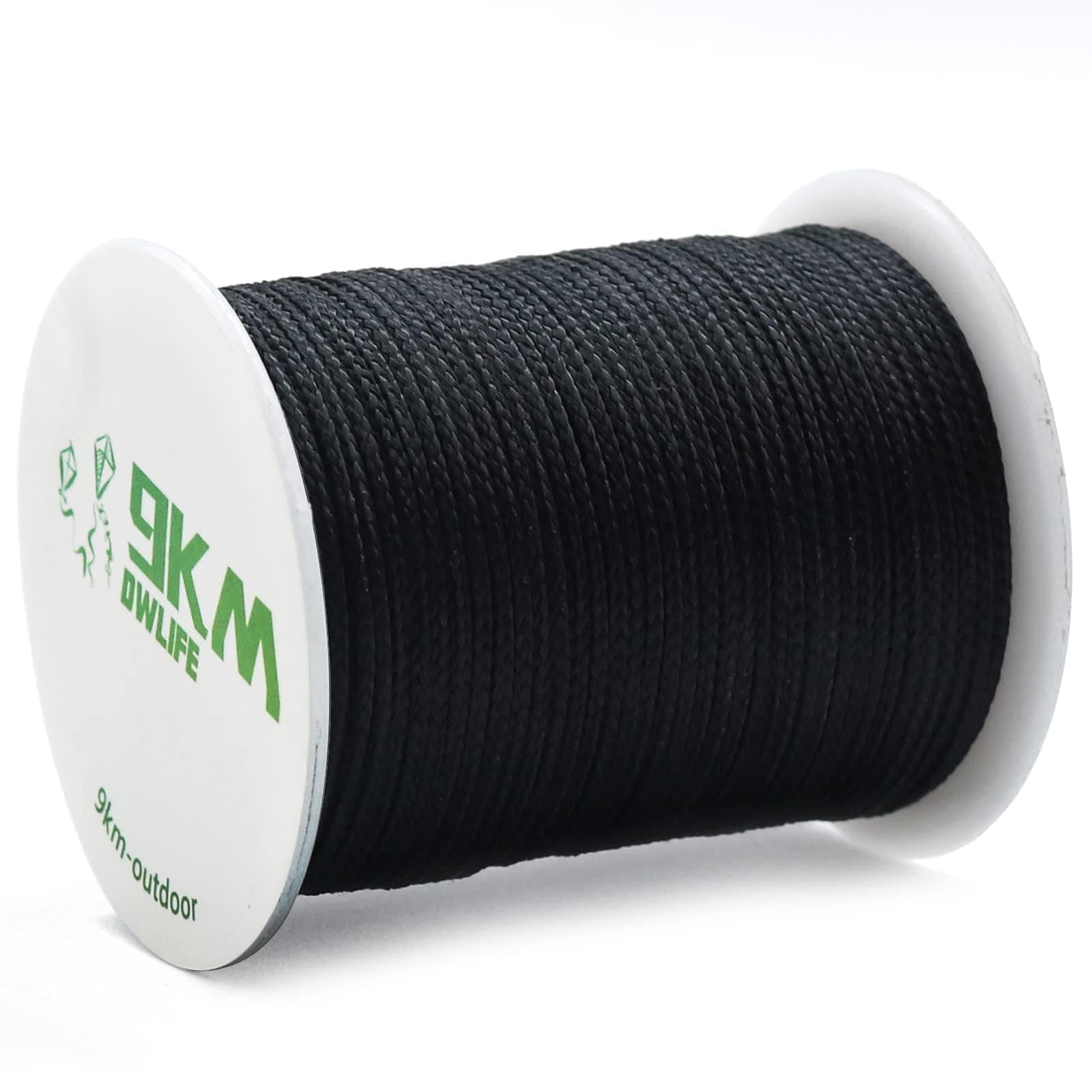 9KM DWLIFE Black Braided Kevlar String 50lb~1800lbs Fishing Assist Line High Strength Tensile Heat Resistant for Paracord Cord Ultralight Tactical Survival Rope Kite Flying Outdoor Activities