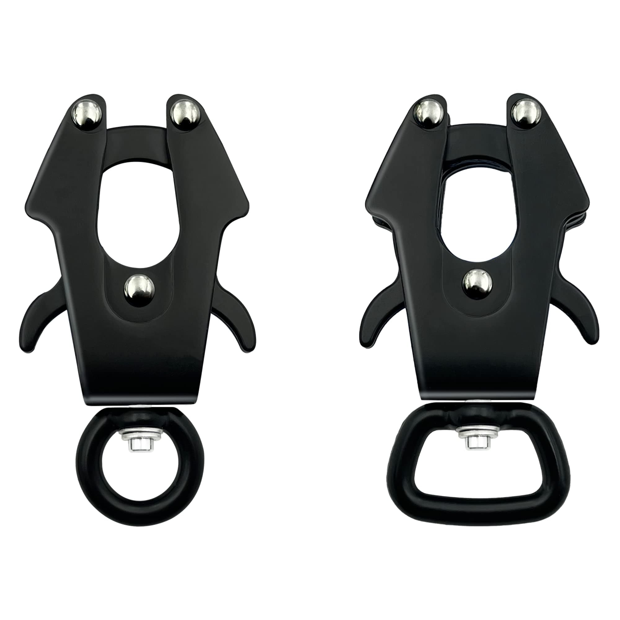 2 Pcs Frog Clip Dog Leash Clasp 360 Degree Swivel Clip Heavy Duty Quick Release and Locking Dog Leash Buckle for Linking Pet Collar (Large)