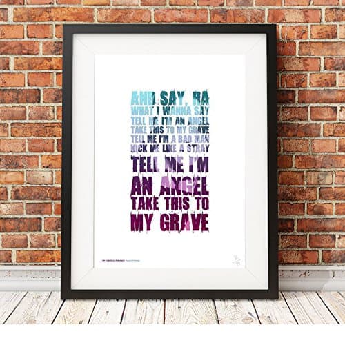 MY CHEMICAL ROMANCE Gerard Way MCR - House Of Wolves - A3 typography poster art limited edition print