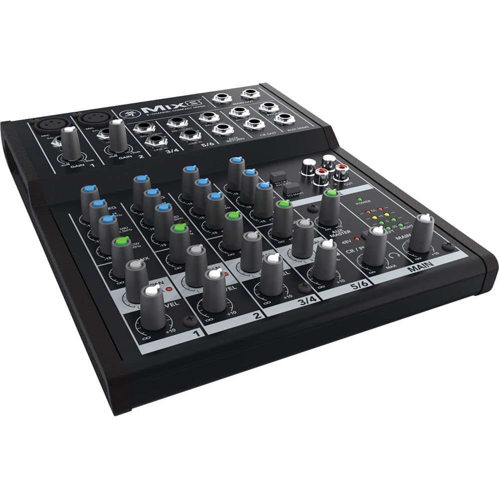 Mackie Mix Series Mix8 8-Channel Mixer, Black
