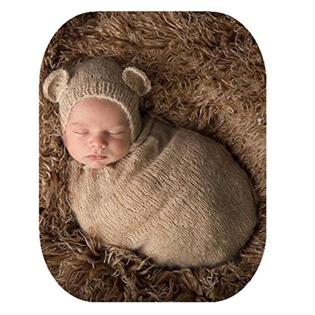 DalaiNewborn Baby Photography Props Boy Girl Crochet Costume Outfits Cute Hat Sleeping Bag