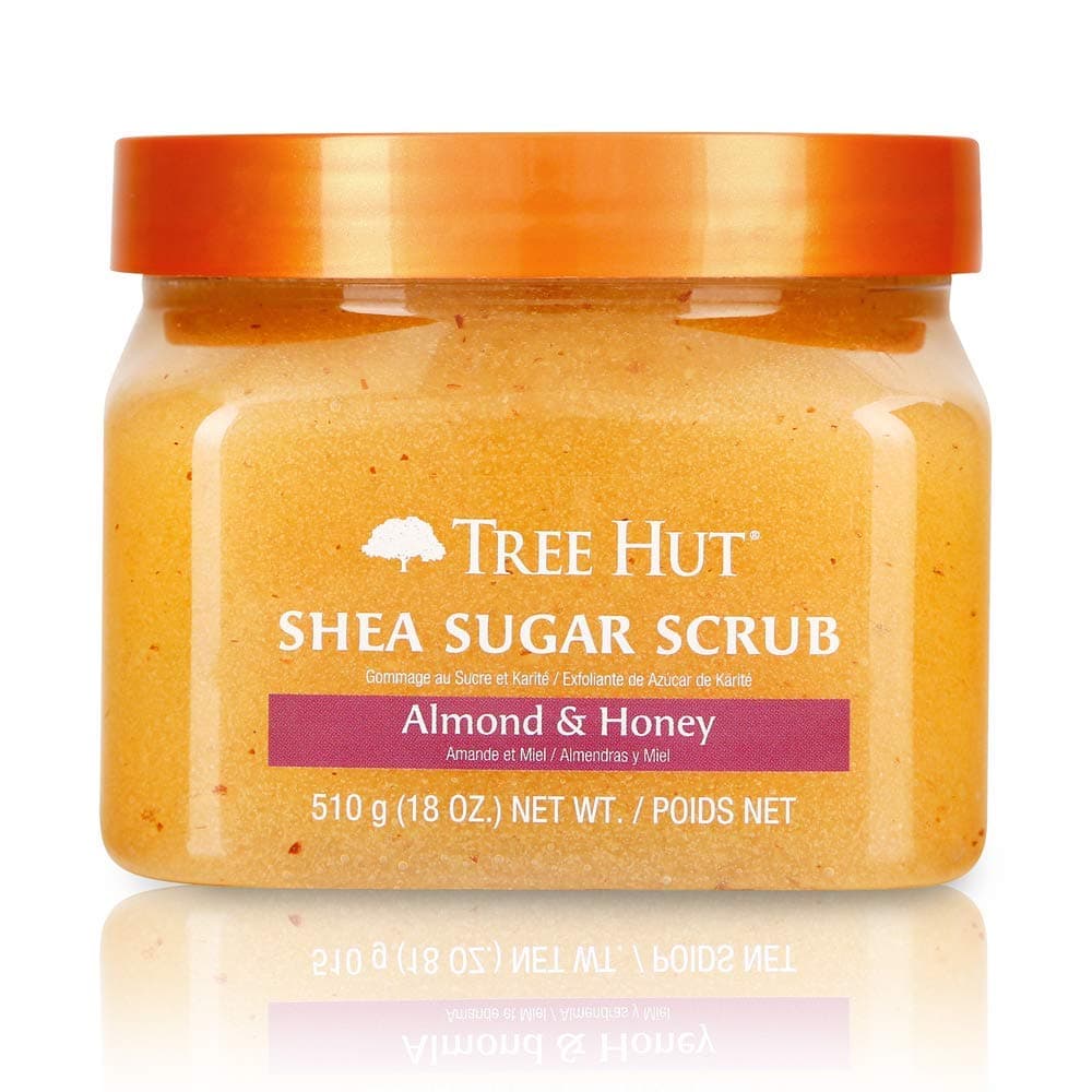 Tree Hut Shea Sugar Scrub Almond & Honey, 18oz, Ultra Hydrating and Exfoliating Scrub for Nourishing Essential Body Care (Pack of 3)