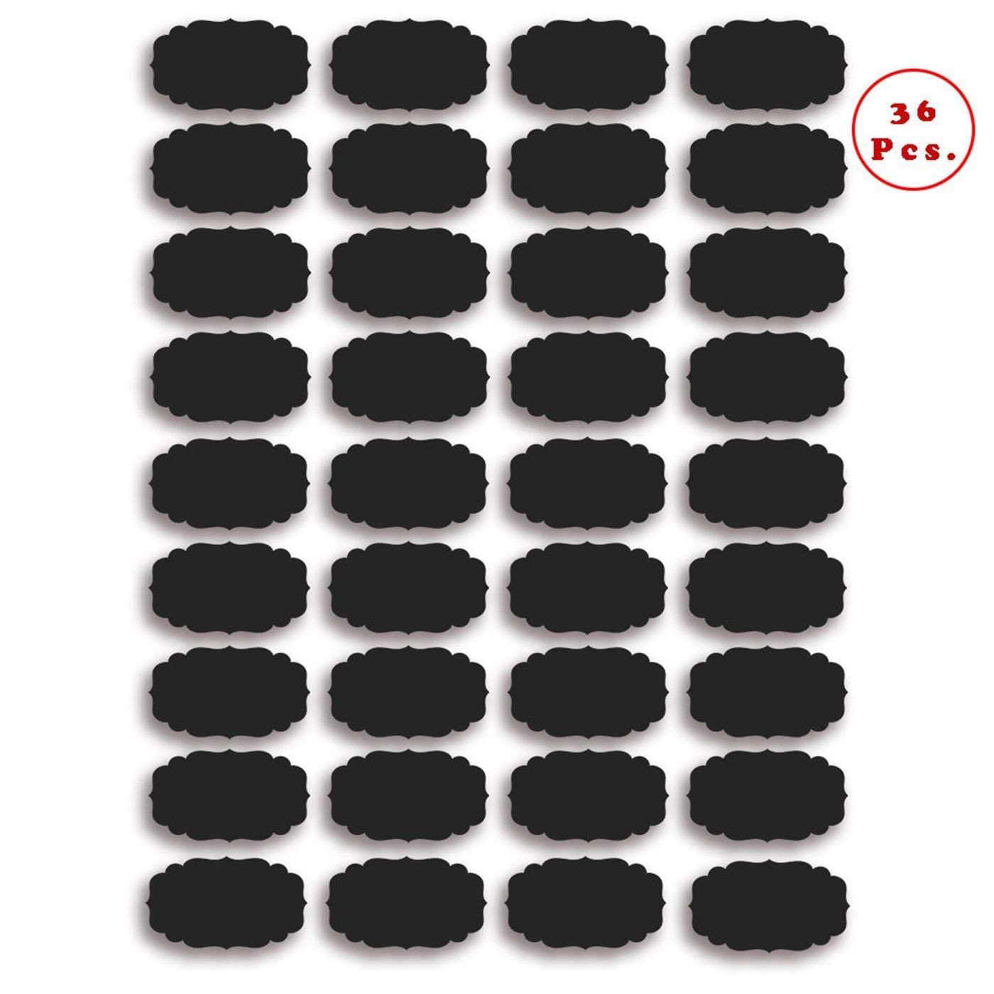 Black 108 Pcs Waterproof Vinyl Self-Adhesive Stickers For Wall For Mason Jars Glass Bottles, Decals Craft, Kitchen Jar Labels Stickers For 7Cm X 4Cm, 5 Cm
