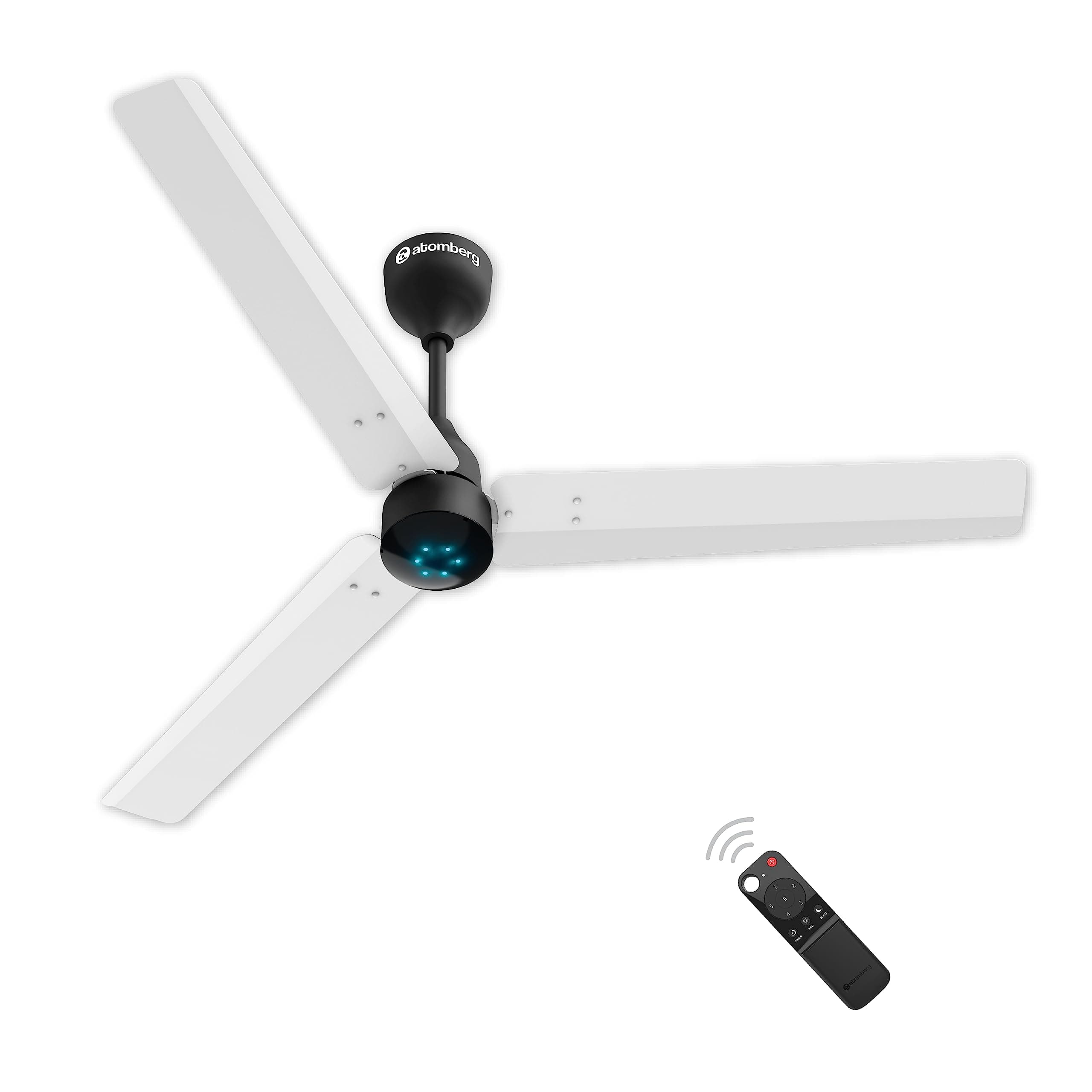 atomberg Renesa 1200mm BLDC Motor 5 Star Rated Sleek Ceiling Fans with Remote | Upto 65% Energy Saving White & Black
