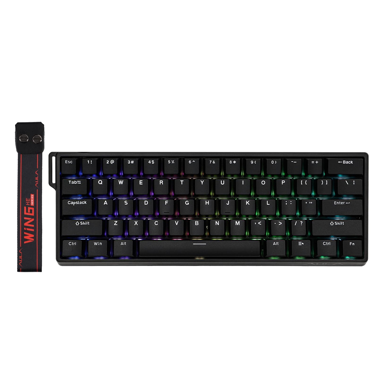 EPOMAKER Aula WIN60 HE 60% Wired Magnetic Keyboard with Adjustable Drive, 8000Hz Polling Frequency, Hall Effect Switches, Hot-Swap, for FPS Gaming (Black)