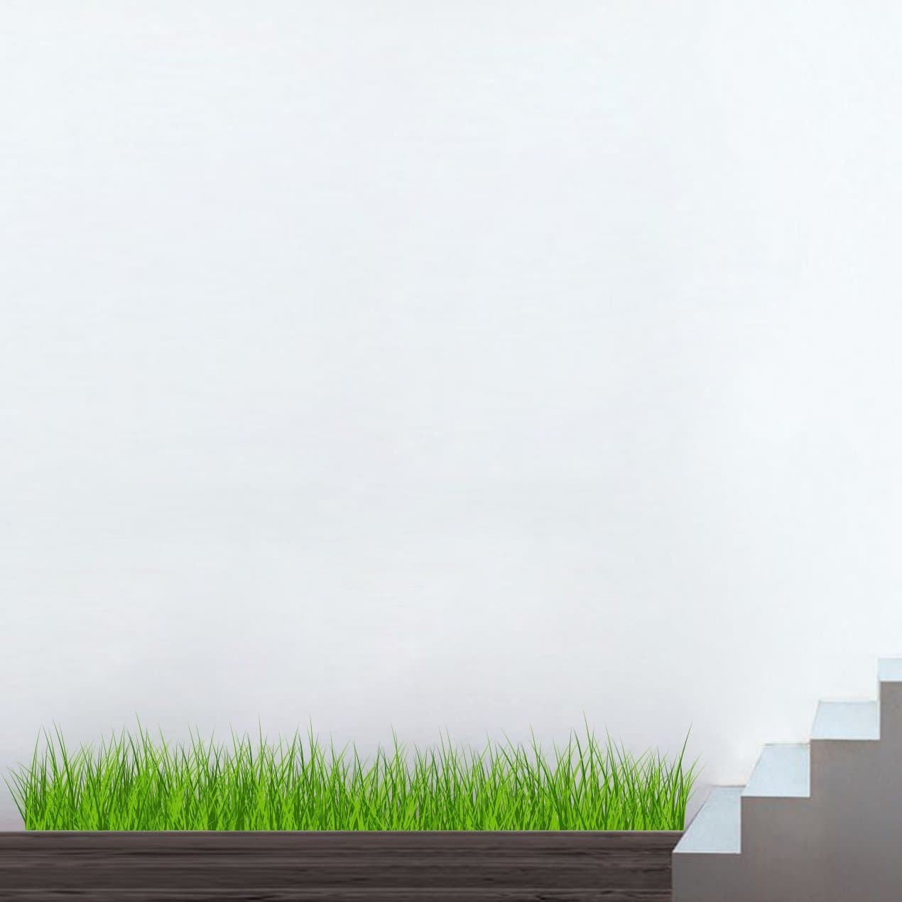 Wall Sticker 'Grass Green' (PVC Vinyl, 117 cm X 20 cm)