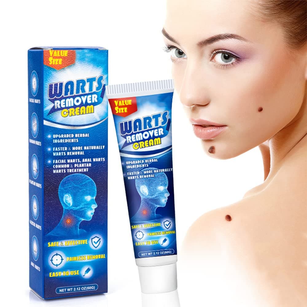Crema para Las Verrugas Elimínalas Fácilmente Natual Y Sin Dolor Ungüento, Crema de eliminación de imperfecciones instantánea WartsOff, para Todos Los tipos de piel,60g (1)