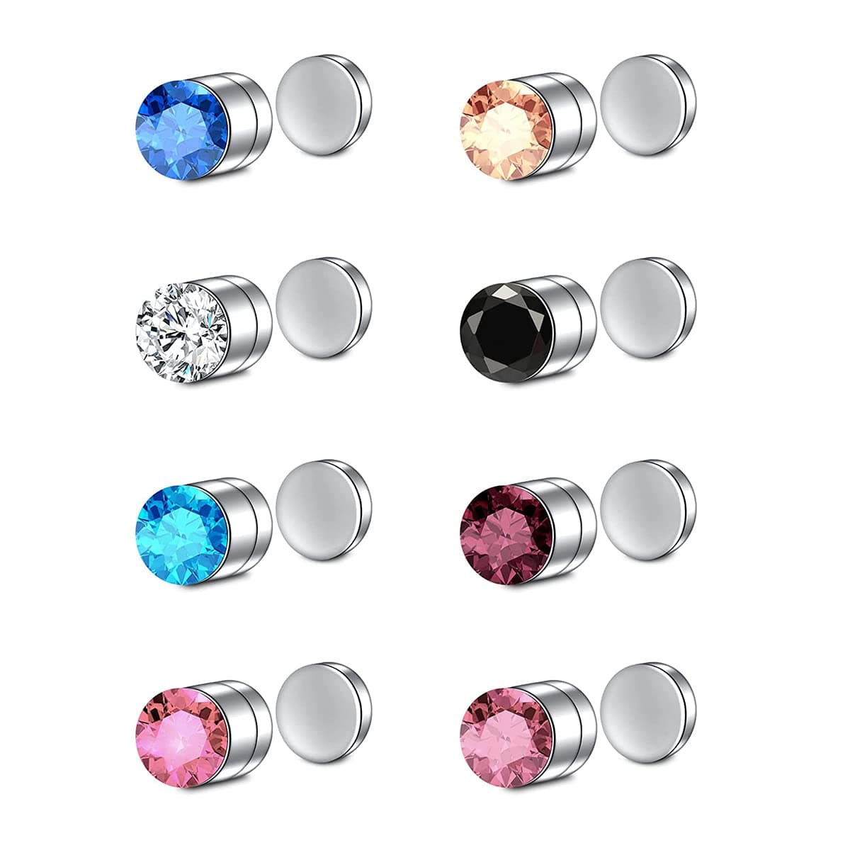 6-10 Pieces 316L Steel Nose Ring Nose Hoop Fake Nose Ring Piercing Body Jewelry, 3-6 Colors, 8mm