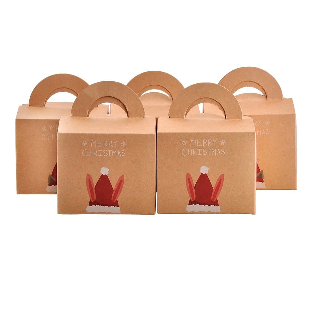 WEKSI 5pcs DIY Candy Boxes Gift Box Supplies for Wedding/Party/Christmas (rabbit ear)