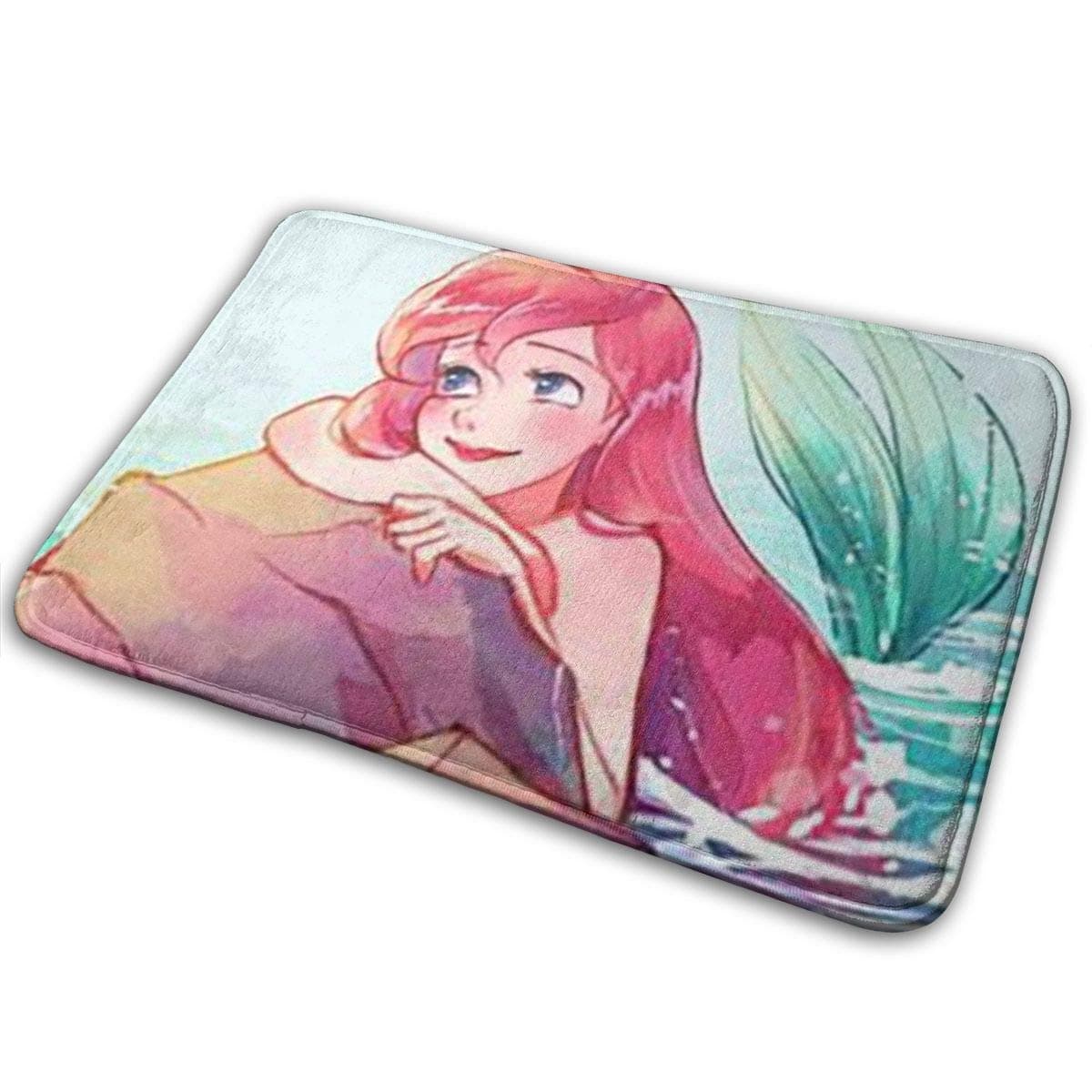 Greatbe Welcome Door Mat Ariel Mermaid Disney Princess Indoor Outdoor Bathroom Decor Doormats Rubber Non Slip 40 X 60 Cm