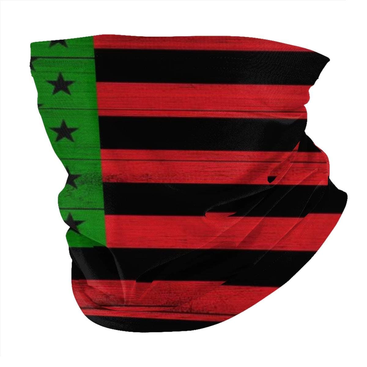Wooden Texture Pan African Afro Rbg American Flag Reusable Bandana Face Dust Mask For Women Men Headband Head Wrap Cap Clothes Dress Cap