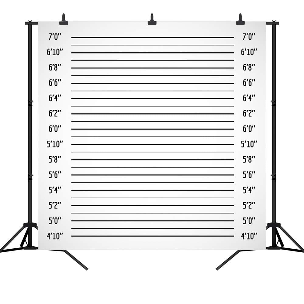 Police Lineup Photography Backdrop Black line Mugshot Decor Photo Background for Party Banner Children Game Vinyl Studio Prop 5x7ft